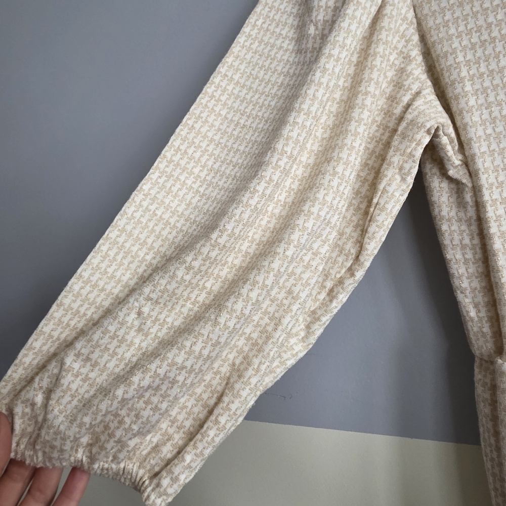 Draper James Gold Shimmer Metallic Holiday Event Dress Xs Extra Small - Picture 4 of 6